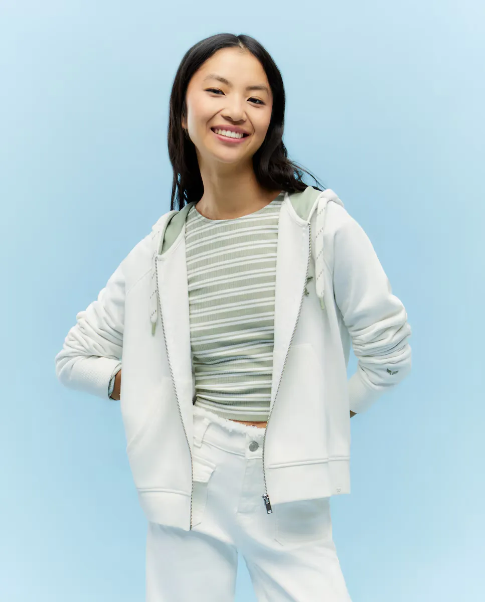 

Женская толстовка с открытым капюшоном Green Coast, цвет Blanco roto