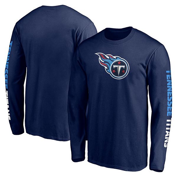 

Мужская футболка с длинным рукавом tennessee titans front runner в темно-синем цвете Fanatics