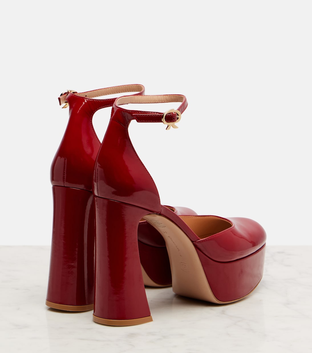 Хилари 100 лакированные туфли на платформе Gianvito Rossi, Nuit Rouge — фото 2