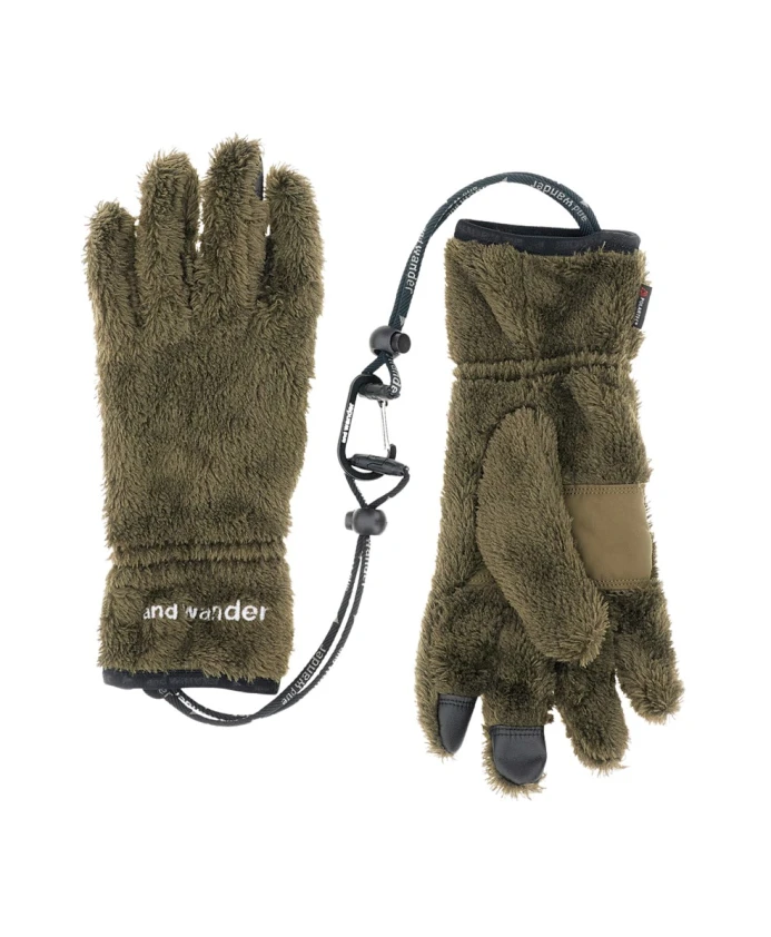 

Перчатки из высококачественного флиса And Wander, зеленый