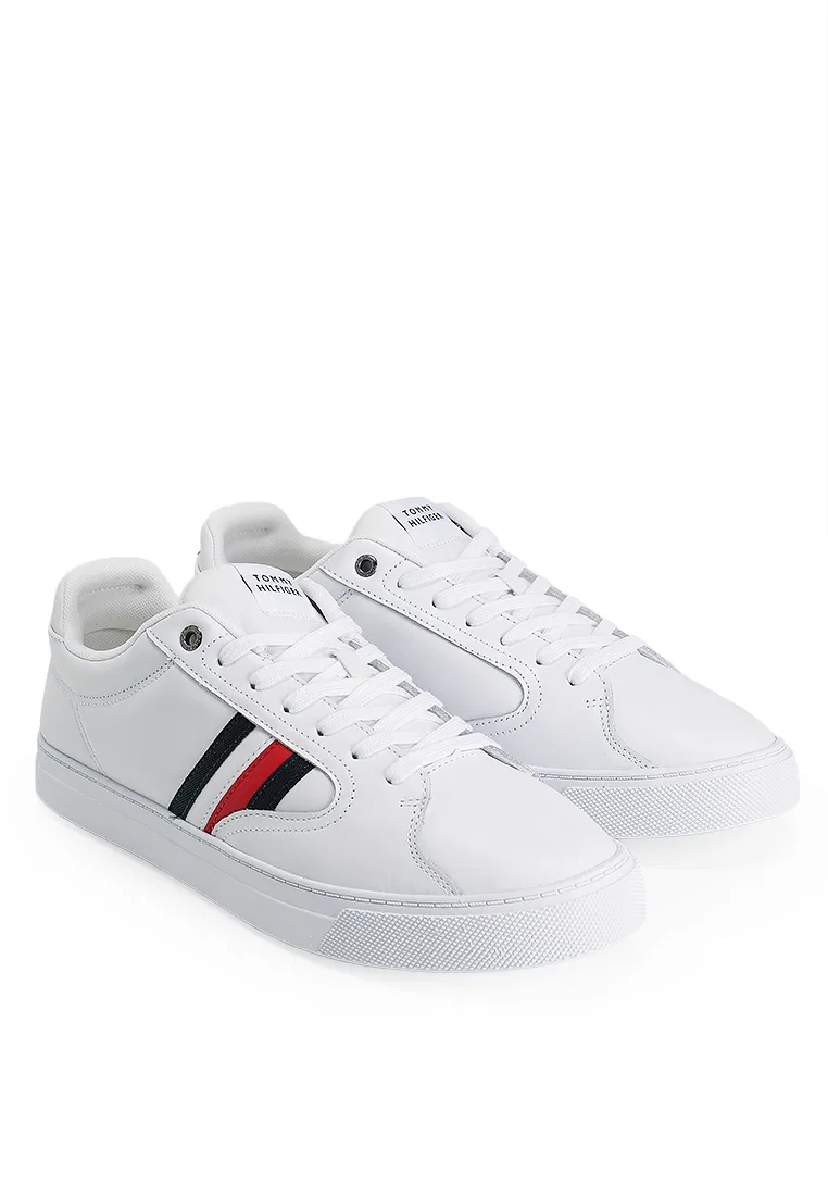 Кроссовки, кожаные, Icon Signature Tape Court, Tommy Hilfiger, белый/мультиколор — фото 2