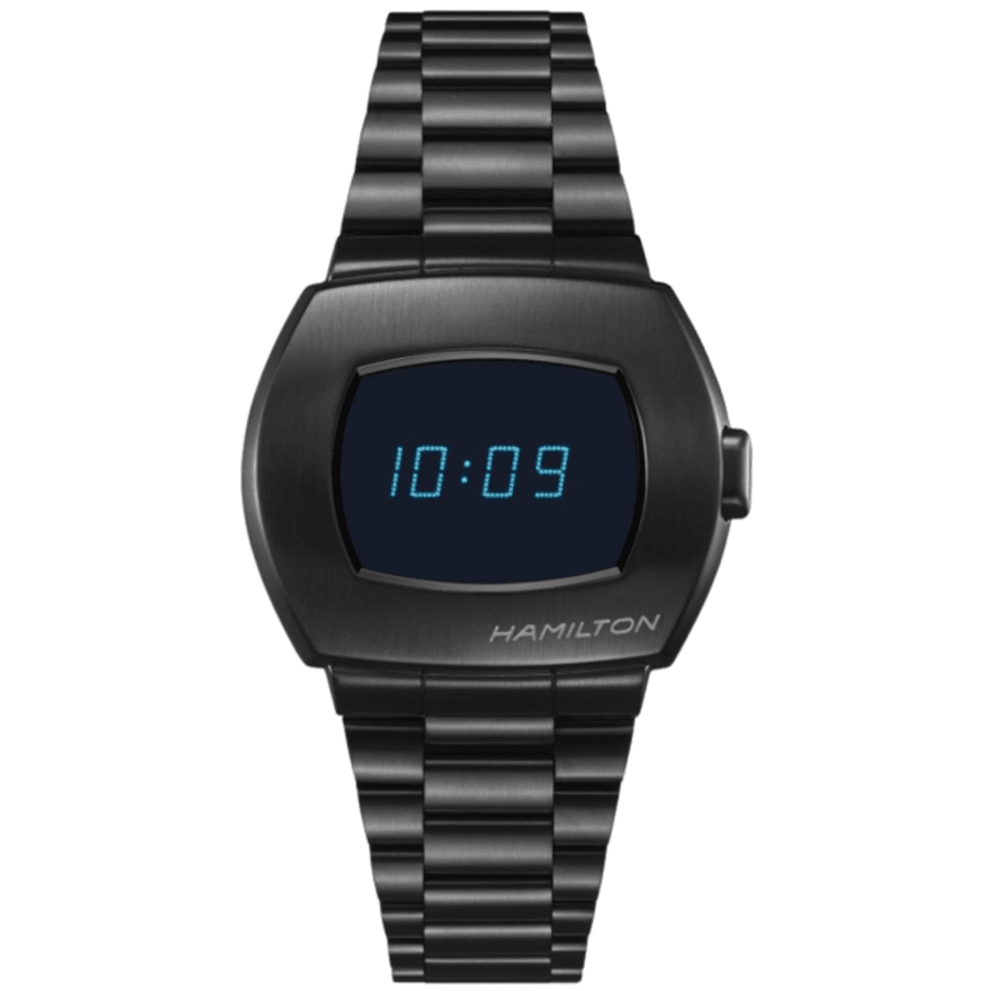 

Hamilton PSR цифровые кварцевые черные стальные мужские часы H52404131
