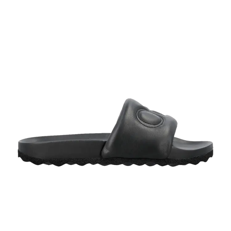 

Шлепанцы Off-White Bookish Leather Slider 'Black', черный