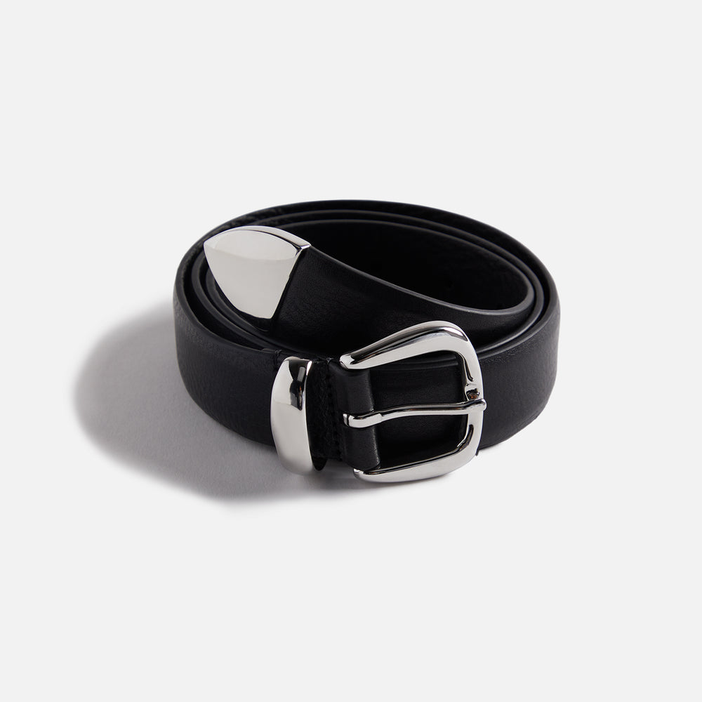 

Ремень Anderson's Tanned Leather Belt With Metal Tip And Keeper, черный