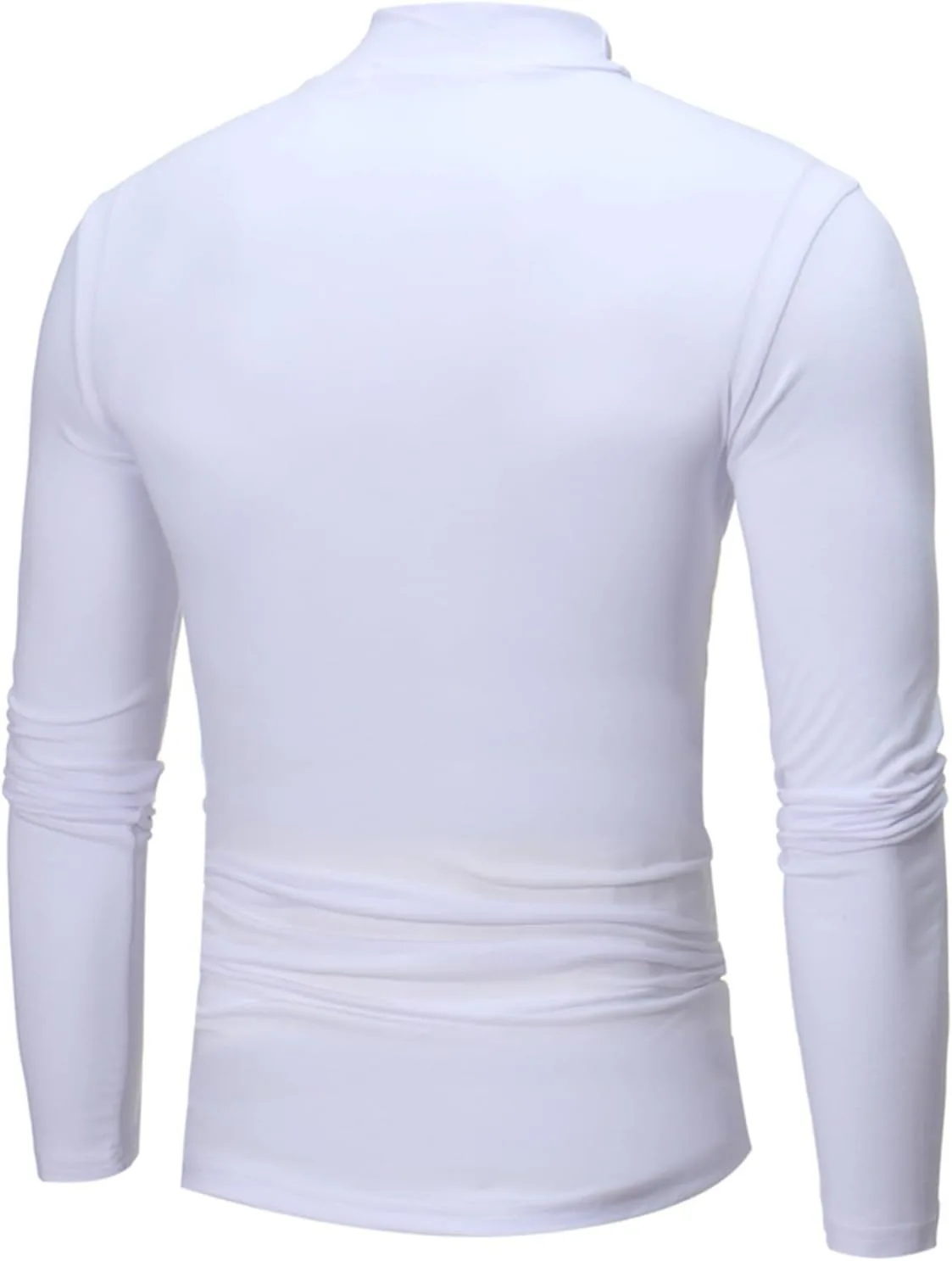 Футболка для мужчин Slim Fit с длинным рукавом и воротником-гольф — фото 3