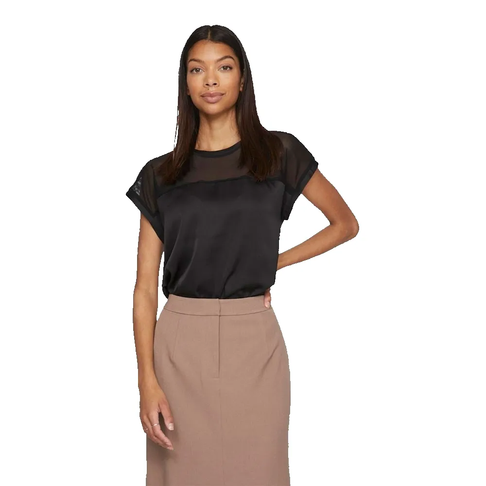 

Блузка с коротким рукавом Vila Ellette, черный