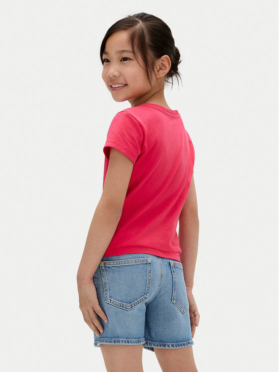 Облегающая футболка Glitter IG0IG02972 D Calvin Klein Jeans, розовый — фото 3