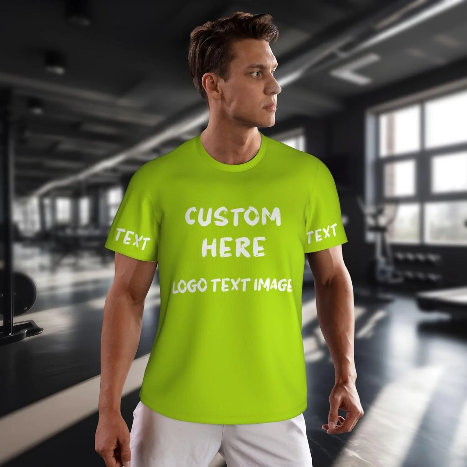 Футболка мужская Custom с принтом спереди и сзади — фото 4