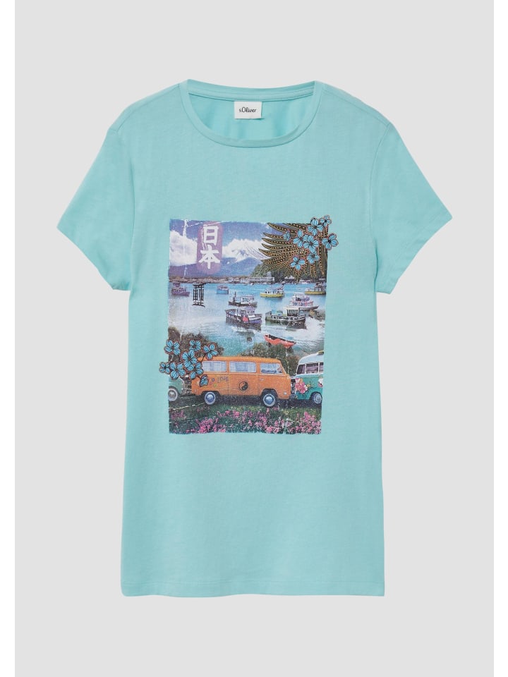 

Футболка цвета 6115_светло-бирюзовый s.Oliver, Зеленый, Футболка цвета 6115_светло-бирюзовый s.Oliver