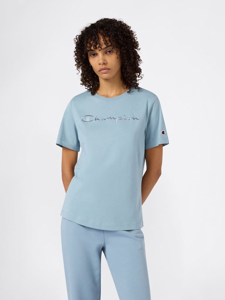 

Champion Светло-голубая футболка, Синий, Champion Светло-голубая футболка