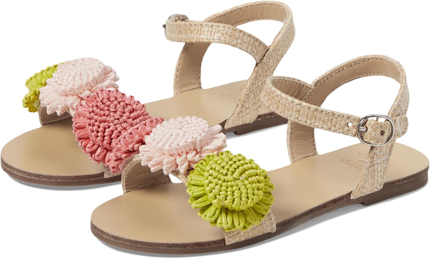 

Сандалии Janie and Jack Straw Flowered Sandal, цвет Multicolor