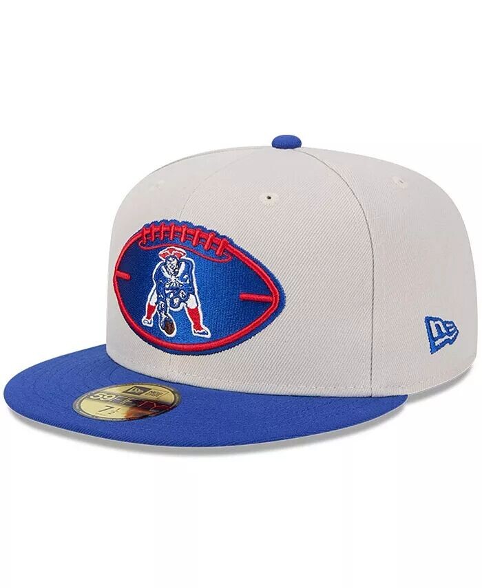 

Мужская шляпа Stone/Royal New England Patriots 2024 Sideline Historic 59FIFTY Fitted New Era