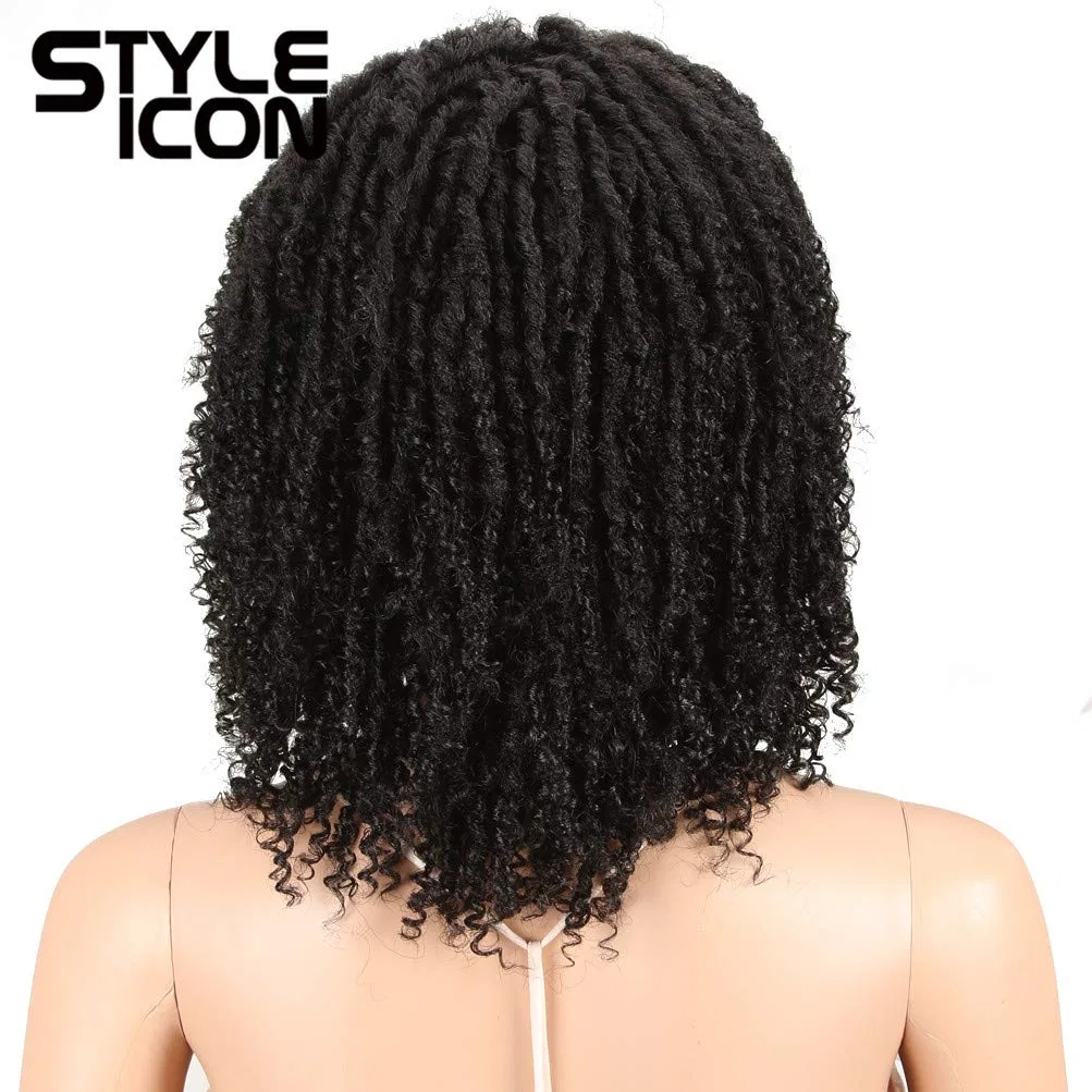 Женский парик «Afro Wig Braids» от Style Icon, 17 см, черный Style Icon, 1B — фото 4