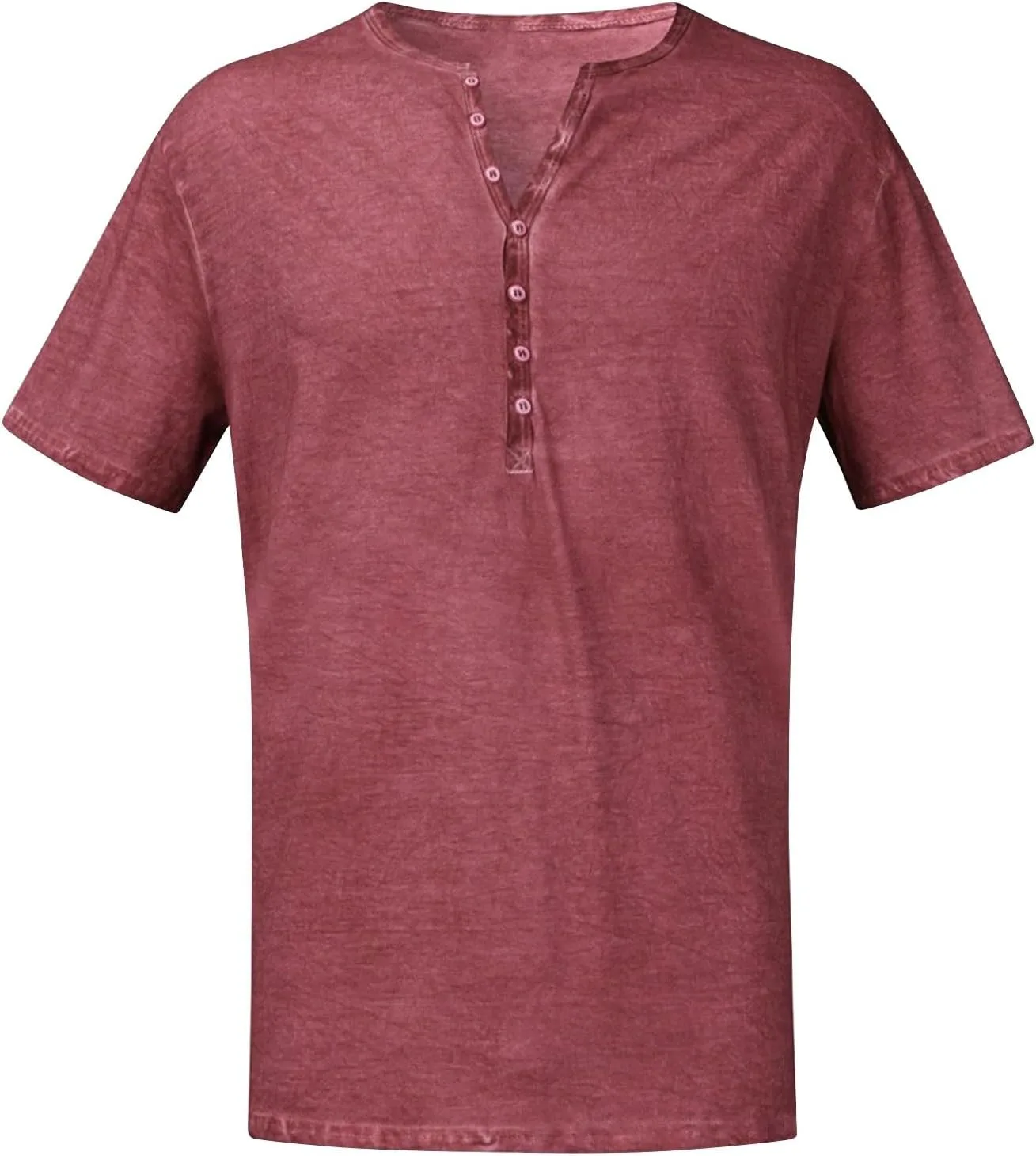 

Мужская футболка Vintage с коротким рукавом, Henley, M-3XL WENKOMG1