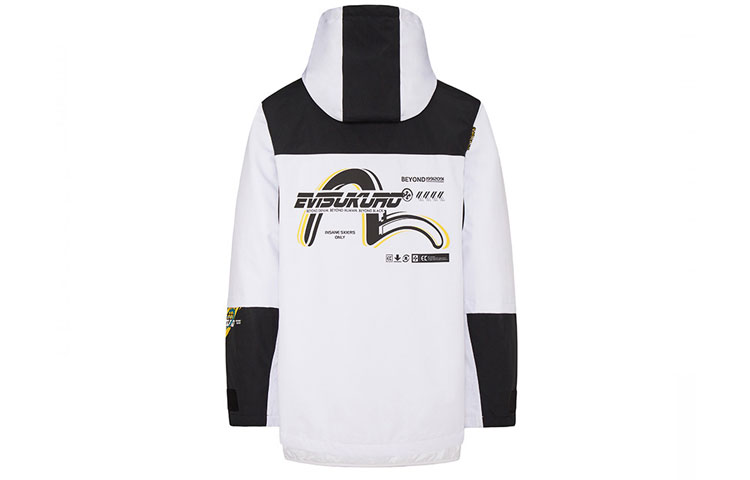 

EVISU Куртка мужская Black/White с капюшоном Moderate Others