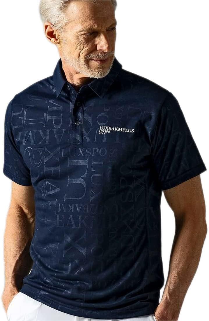 

Мужская поло-рубашка с коротким рукавом и логотипом LUXEAKMPLUS, темно-синий
