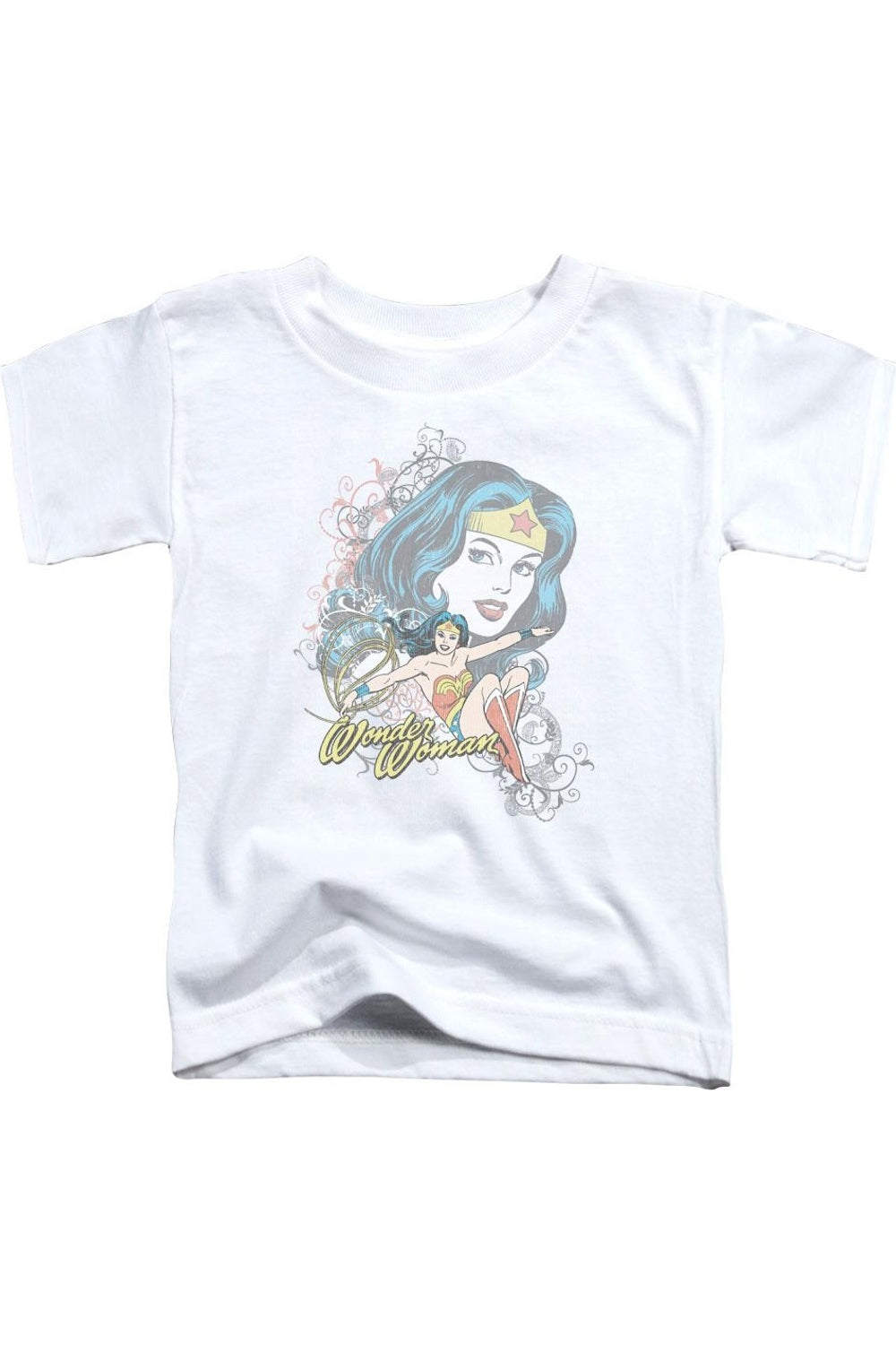 

Футболка с коротким рукавом для малышей DC Comics Wonder Woman с рисунком в виде свитка Gildan, белый