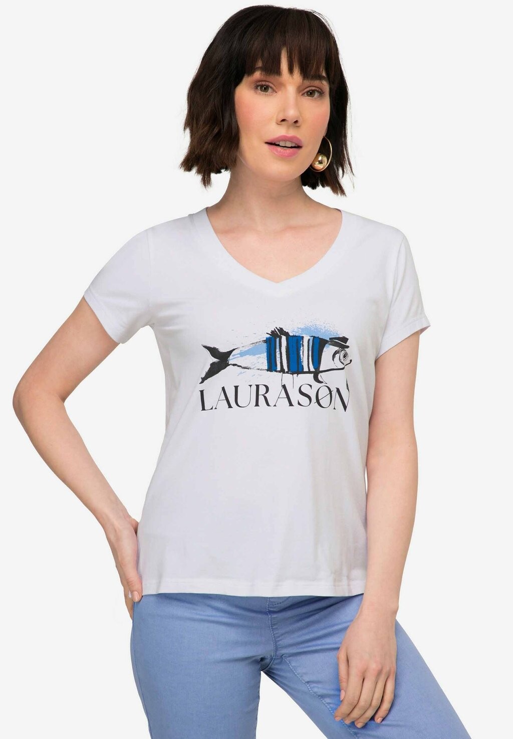 

Футболка с принтом LAURASØN, цвет blanc neige