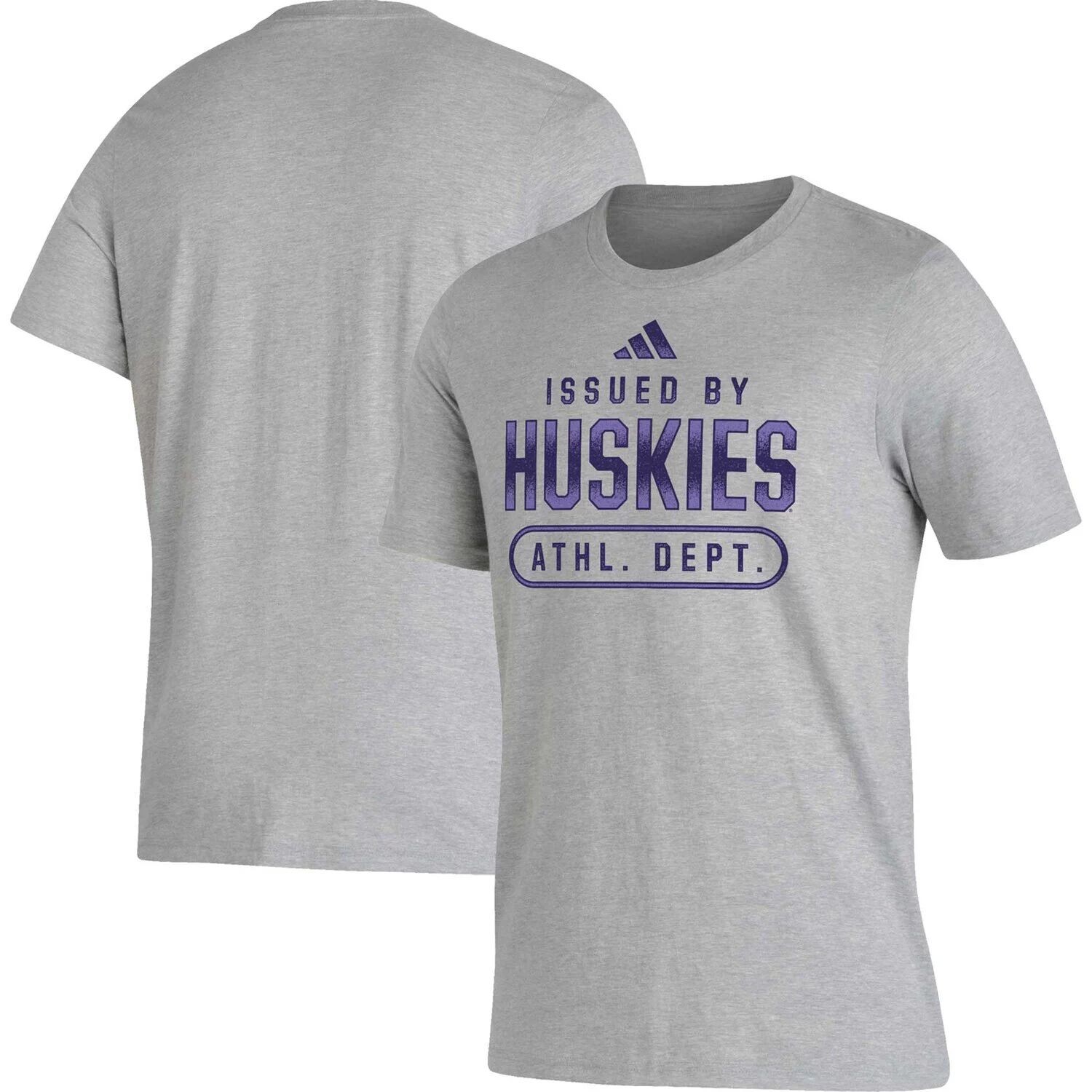 

Мужская футболка Heather Grey Washington Huskies Sideline AEROREADY Pregame adidas