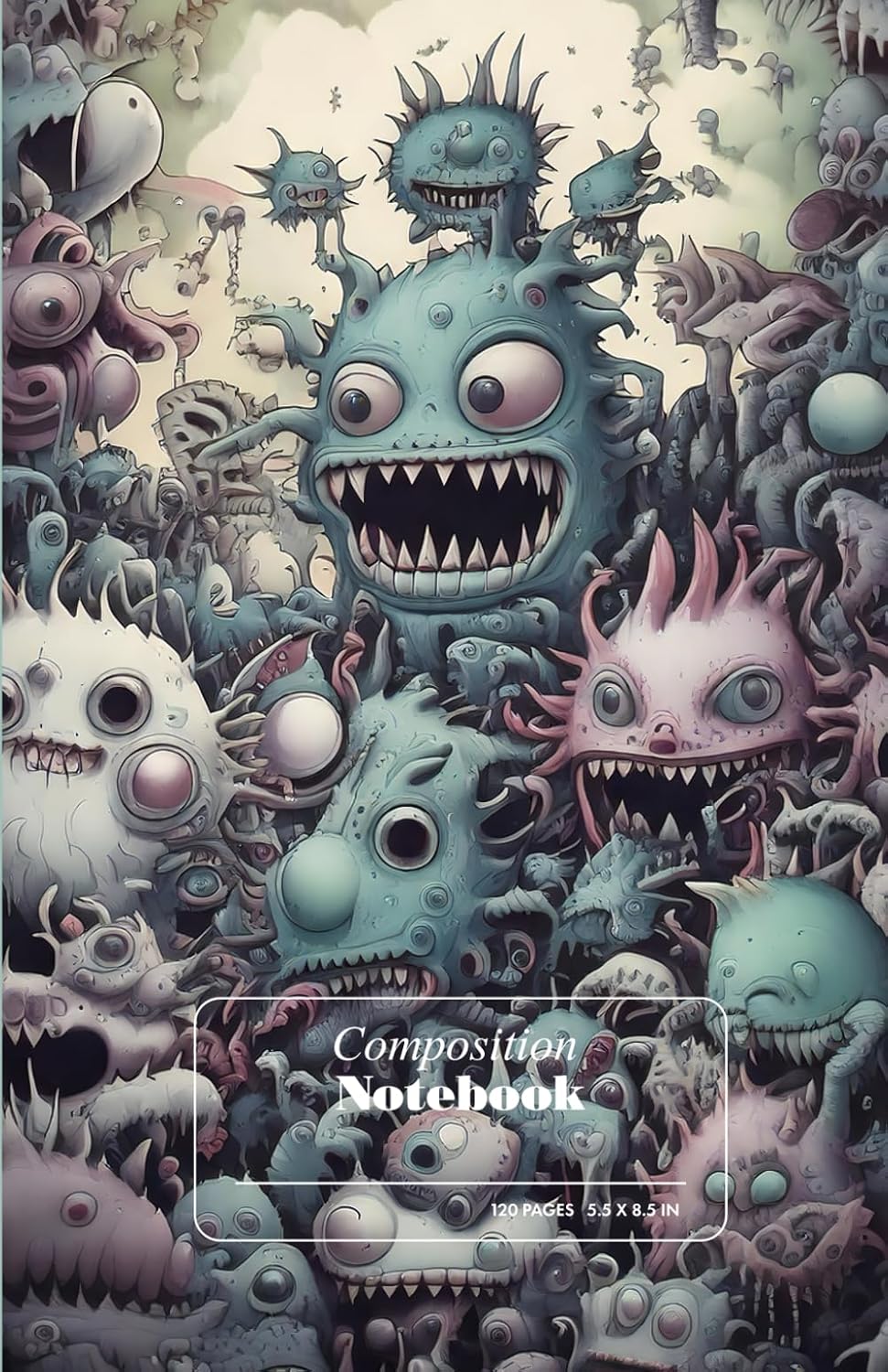 

Composition Notebook: FUNNY MONSTERS| College Ruled Composition Notebooks | Cute Aesthetic Journal | Wide Line | 5.5 X 8.5 (Italian Edition) (Independently published)