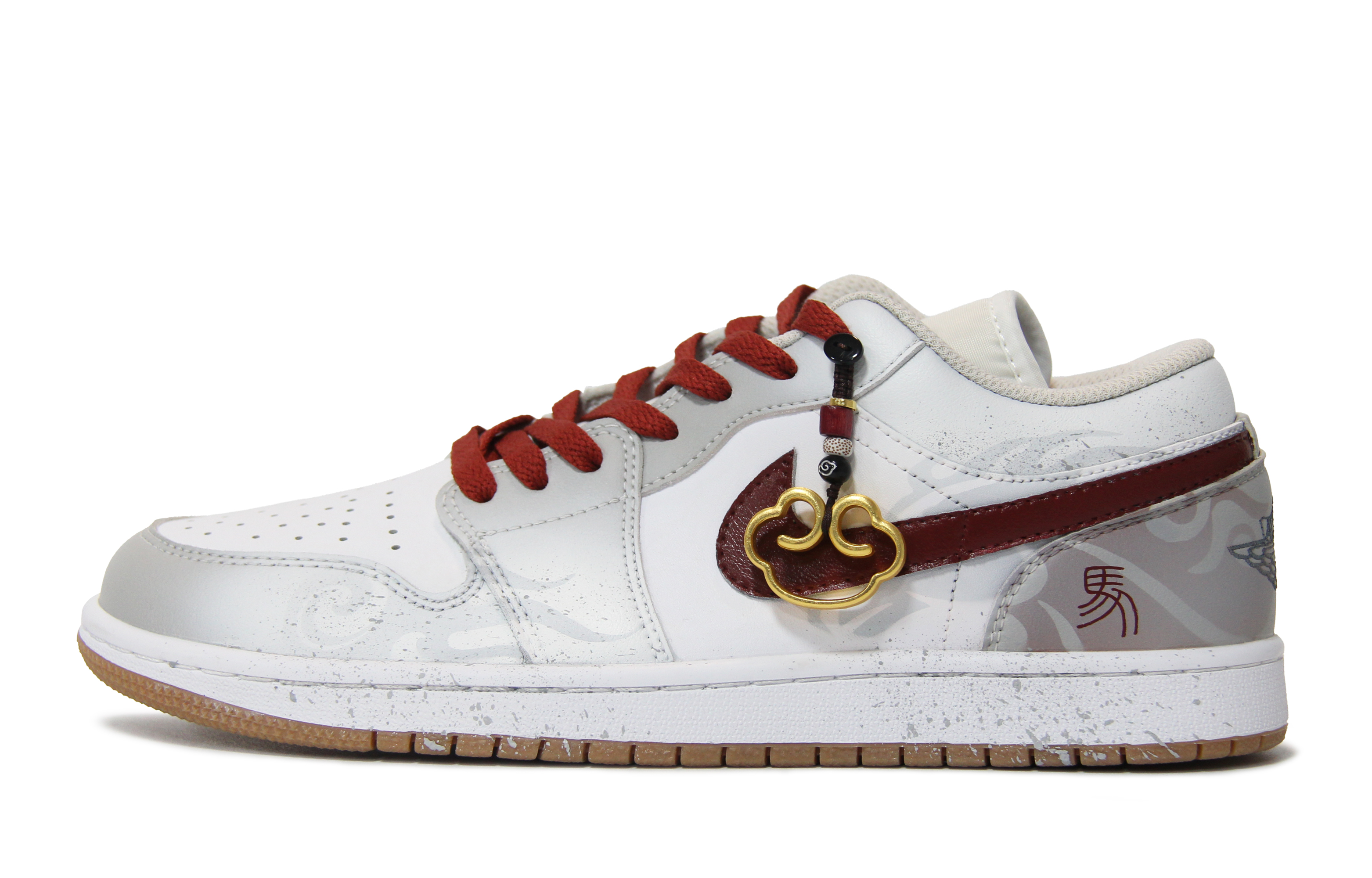 

Кроссовки Air 1 Walking Planet, Horse Step Auspicious Leather, устойчивые к истиранию, низкие, винтажные Jordan, белый/красный