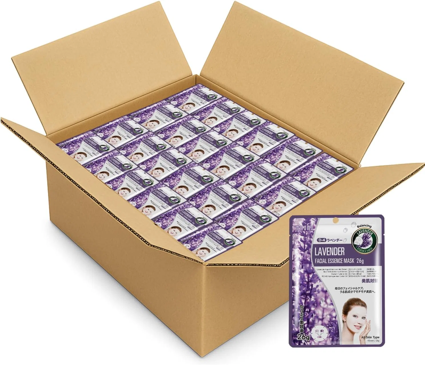 Эссенция Tomodachi — MITOMO SKINCARE Easy to Trial Skin Care Natural 512 Lavender Facial Essence Mask, 15600 г