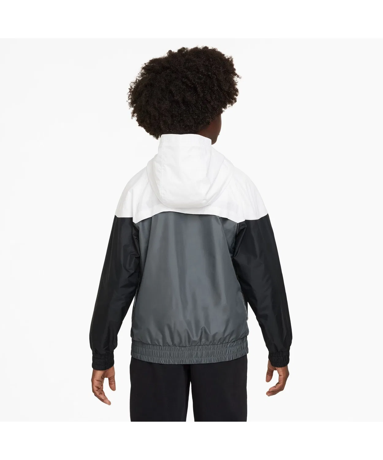 Куртка Nike Sportswear Windrunner флисовая бело-серая — фото 2