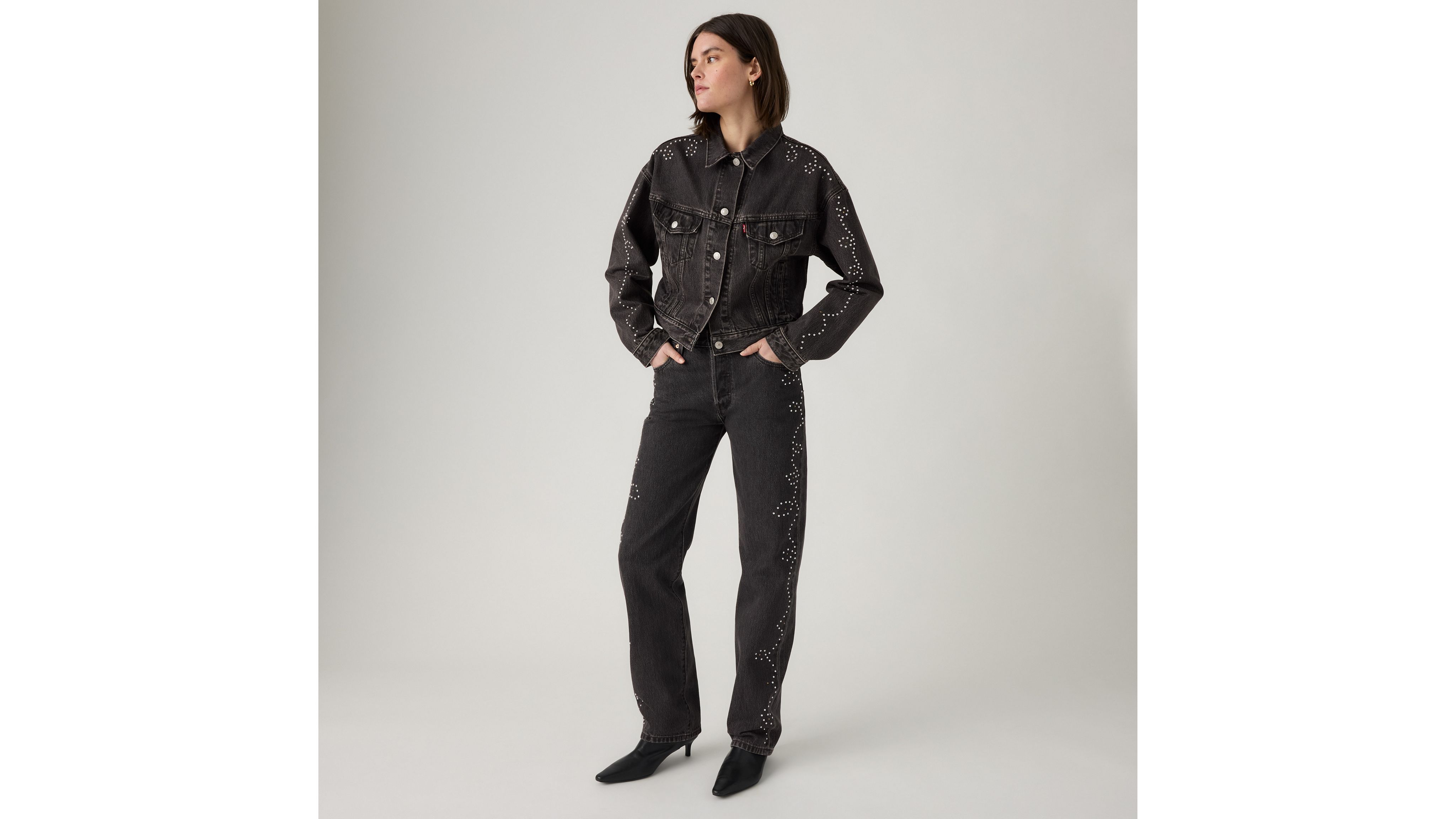 

Женские джинсы 501 90-х годов Levi's, Bejeweled - Black