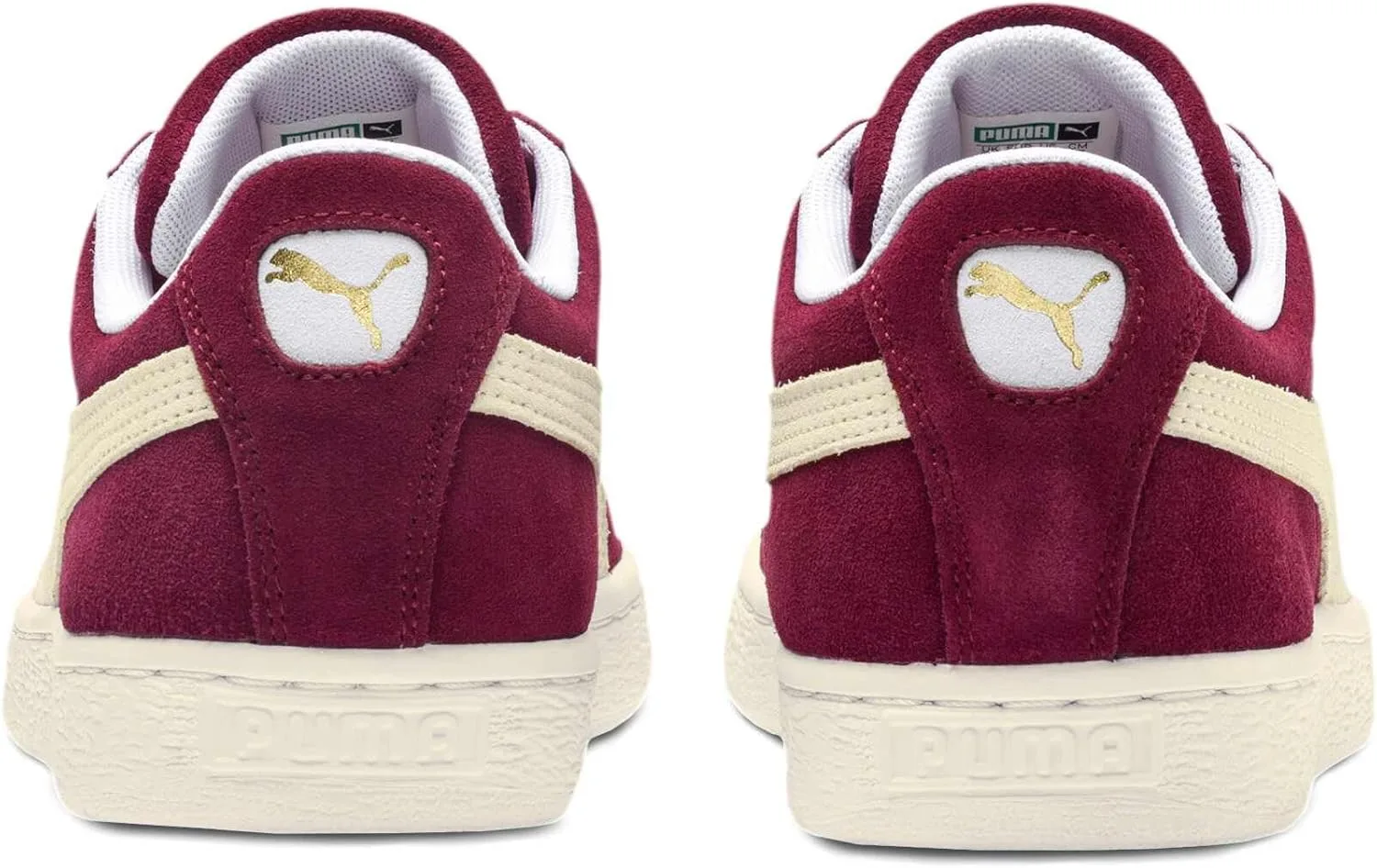 PUMA Унисекс замшевые классические кроссовки для взрослых, белый/красный — фото 2