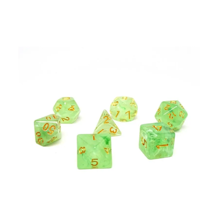 

, Dice - 7 Piece Poly Sets - Glacier/Translucent (Easy Roller Dice)