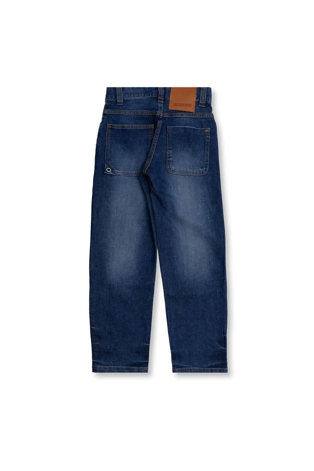 Джинсы Jacquemus Kids Le De Nimes из хлопкового денима, синий — фото 2