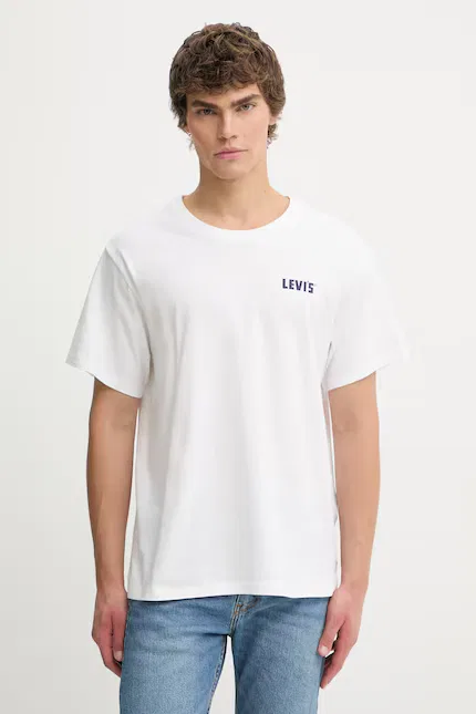 Футболка хлопковая Relaxed Fit Levi's, белый — фото 3