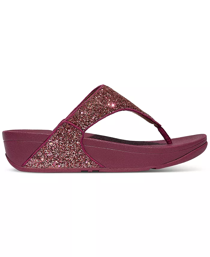Женские блестящие босоножки-танкетки Lulu Multi-Tonal Fitflop, розовый — фото 2