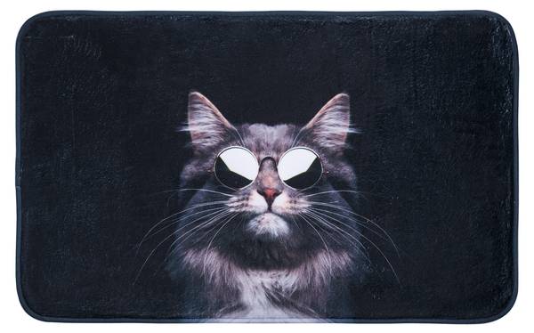 

Коврик для ванной SANILO Cool Cat 70x110 cm, 70x1,5x110 см, черный