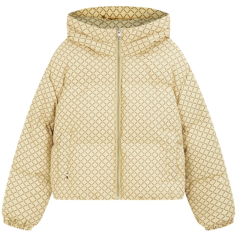 

Tommy Hilfiger Женский пуховик в розово-голубую и белую полоску, Yellow Plaid 0F6