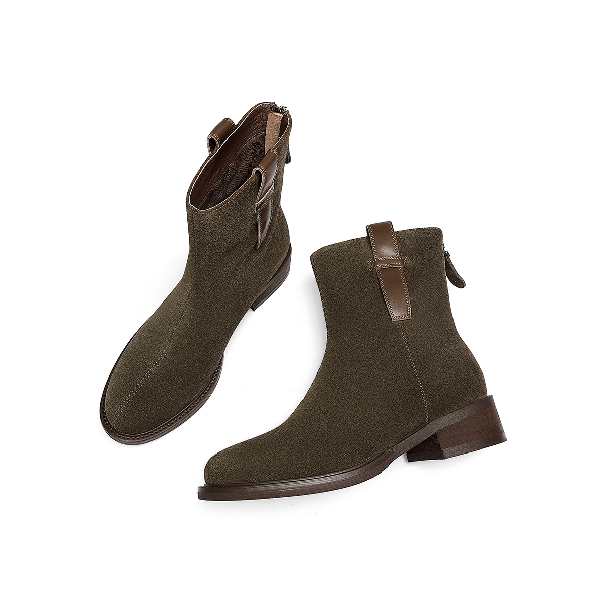 GOLDLION Женские ботинки на шнуровке тёмный хаки, цвет Dark Khaki — фото 4