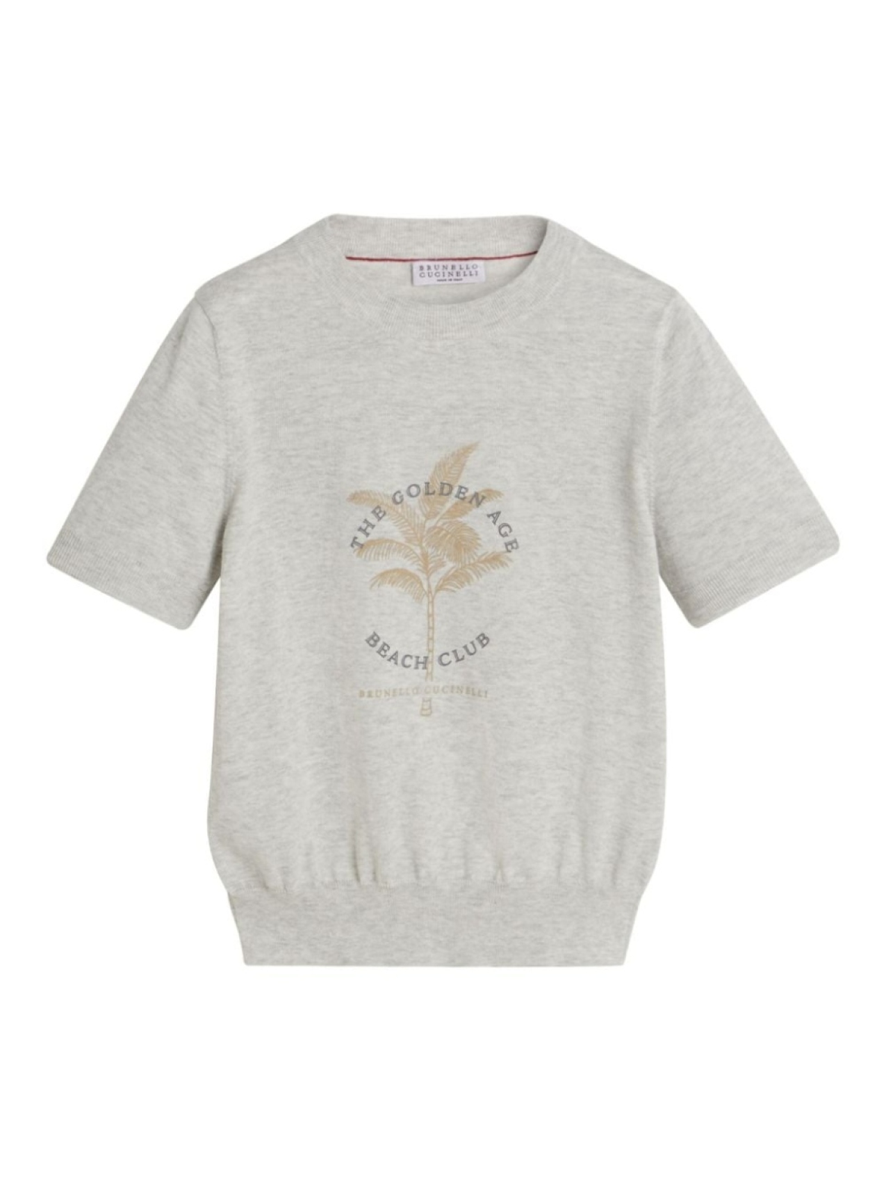 

Brunello Cucinelli Kids топ с принтом, серый