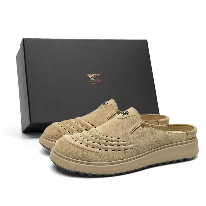 

SEPTWOLVES Закрытые тапочки мужские абрикос, цвет Apricot (Standard Leather Shoe Size)