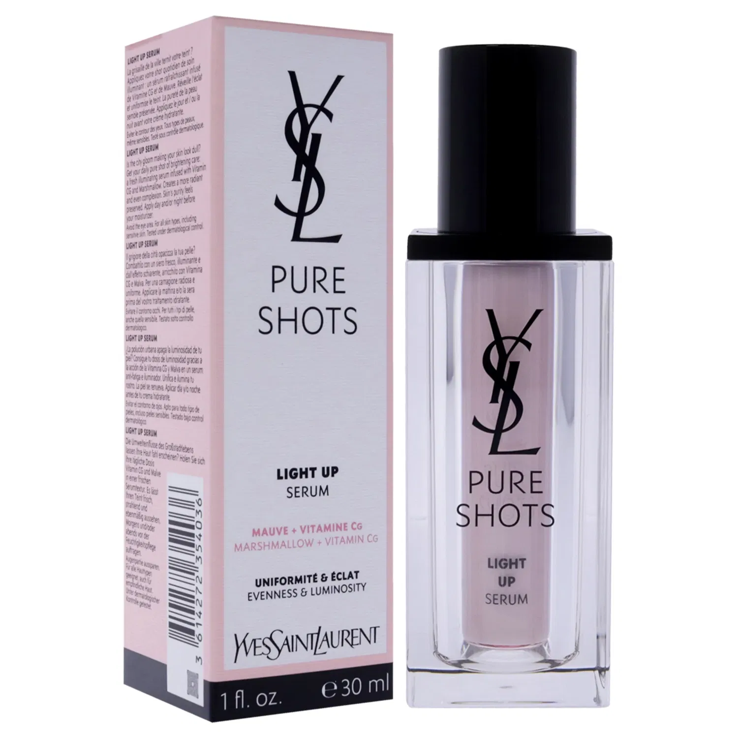 Сыворотка Yves Saint Laurent — Осветляющая Pure Shots Light Up от для мужчин и женщин - , Clear, 28 г — фото 3