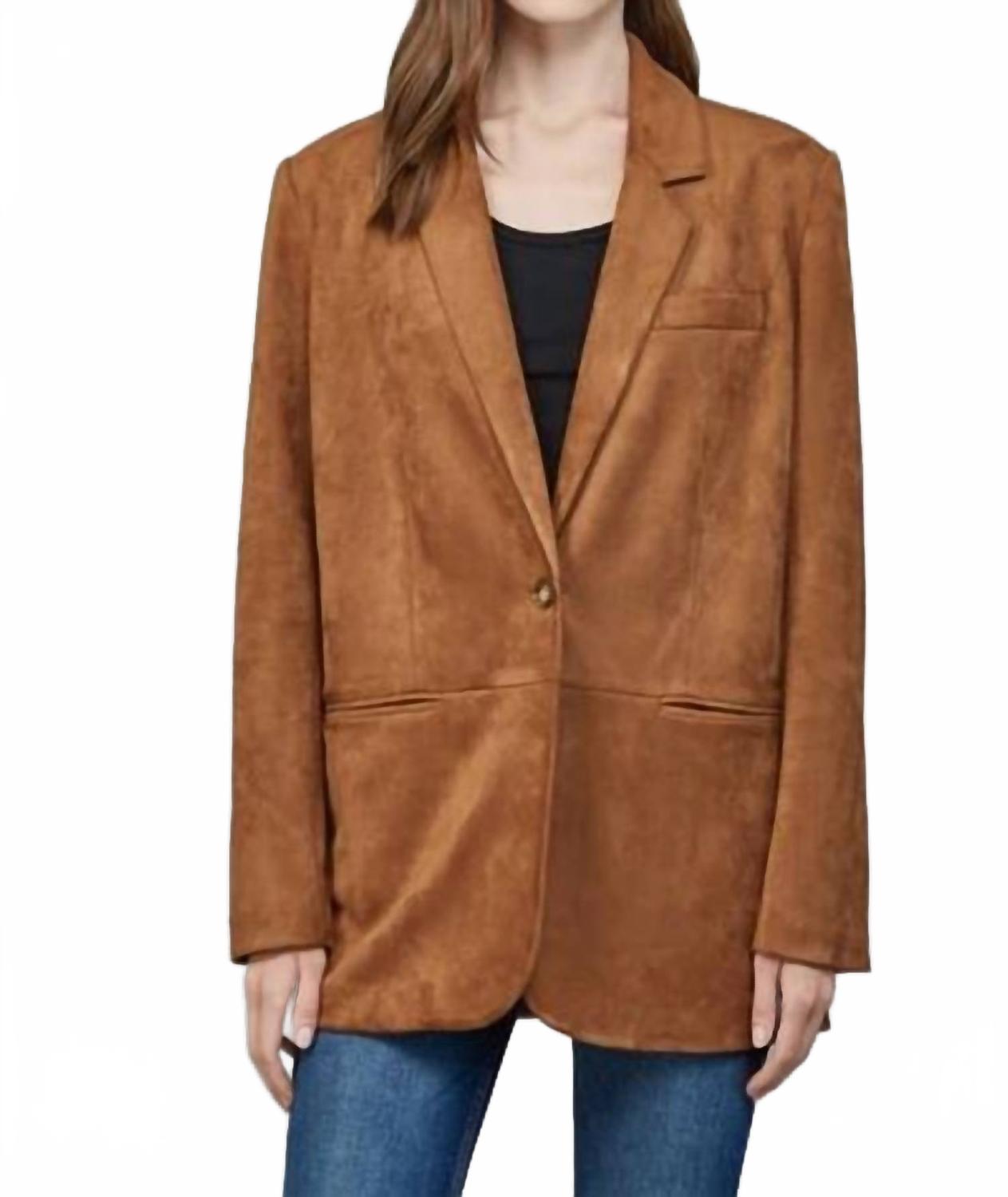 

Fate by LFD Замшевый блейзер Salvatore коньячного цвета