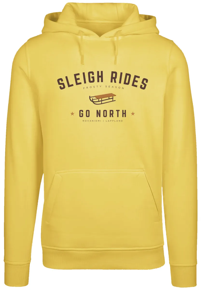 

Толстовка F4NT4STIC "Winter Sleigh Christmas", Рождество, подарок, логотип, цвет Ta X I Yellow