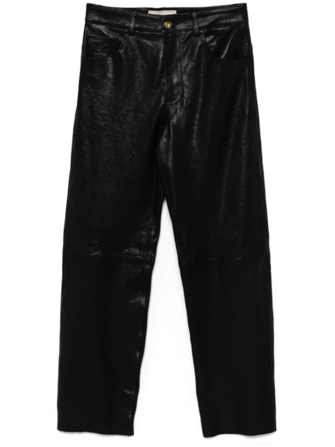 

Blumarine кожаные брюки, черный