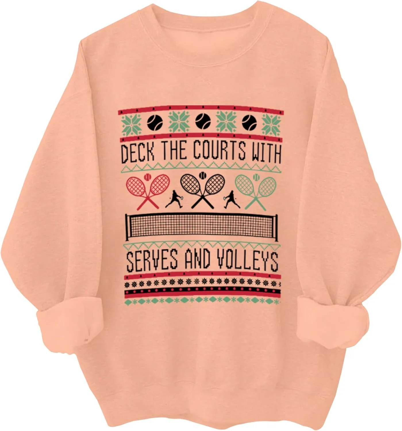 

Теннисный рождественский худи Deck The Courts With Serves and Volleys Relliot