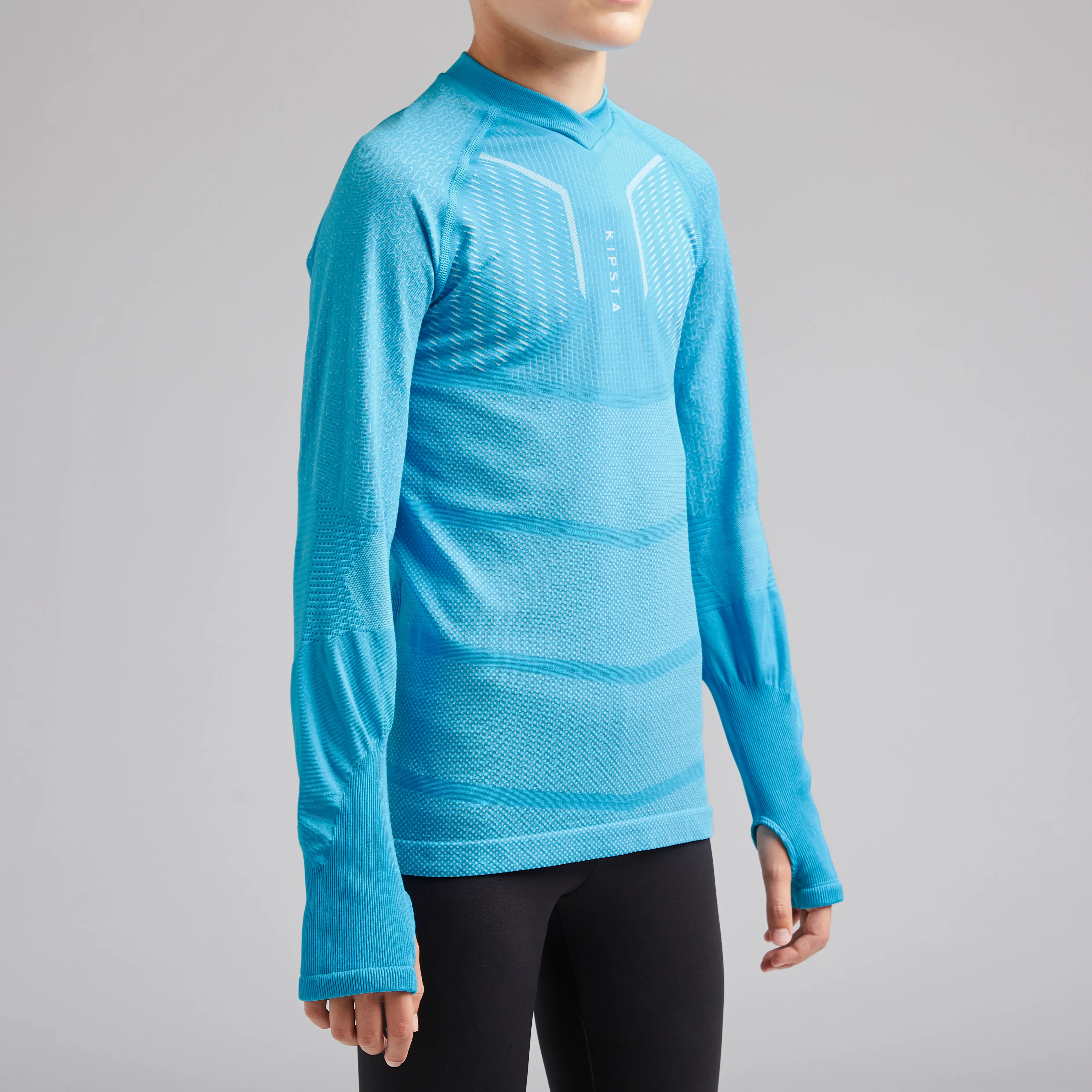 Детская футбольная футболка с длинными рукавами Keepdry 500 Kipsta — фото 2