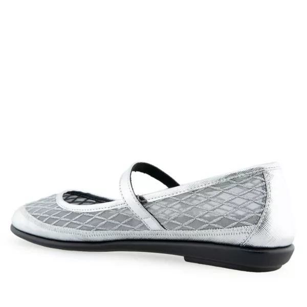Балетки Baylee женские на ремешке Aerosoles, цвет silver mesh — фото 3