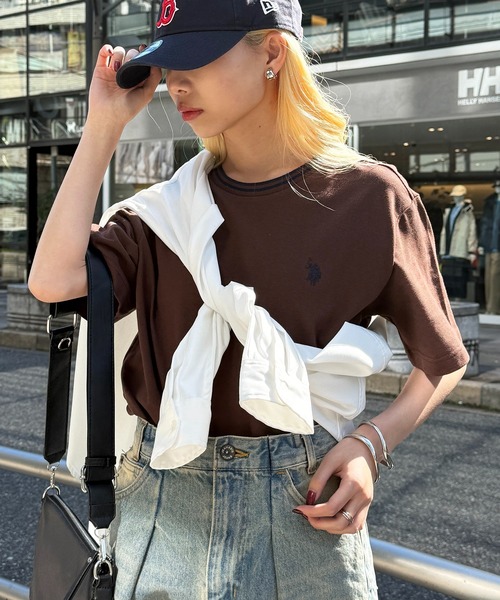 

Футболка-поло унисекс, материал пике U.S. POLO ASSN., темно-коричневый