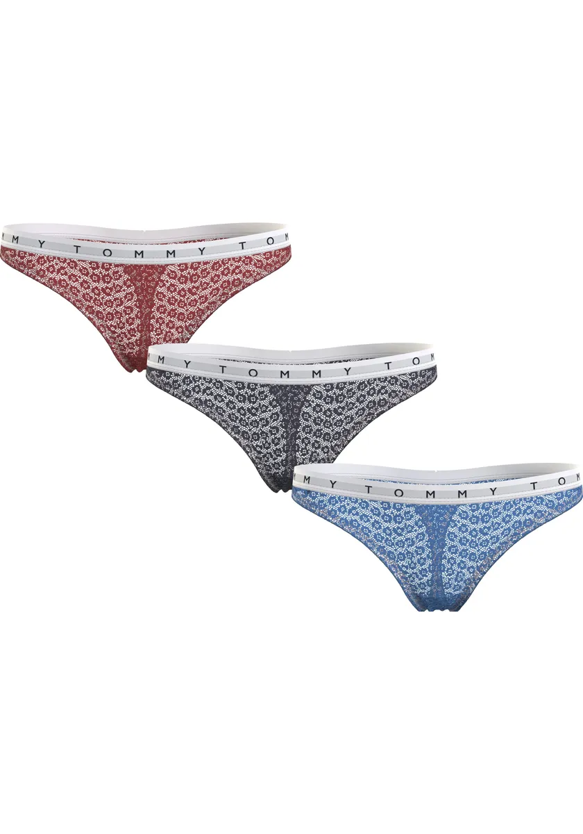 

Трусы Tommy Hilfiger Underwear "3 PACK THONG" (3 шт. в упаковке, 3 шт. в упаковке), с фирменной этикеткой Tommy Hilfiger, голубой