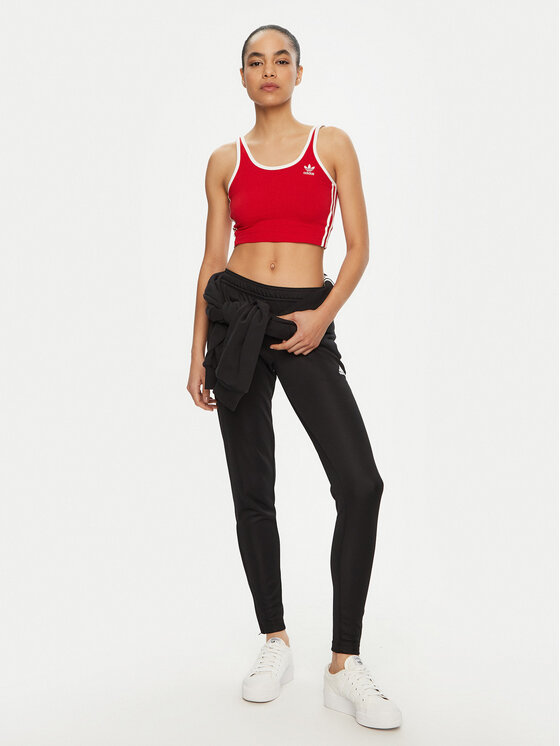 Топ облегающего кроя adicolor 3-Stripes JD4615 Adidas, красный — фото 2