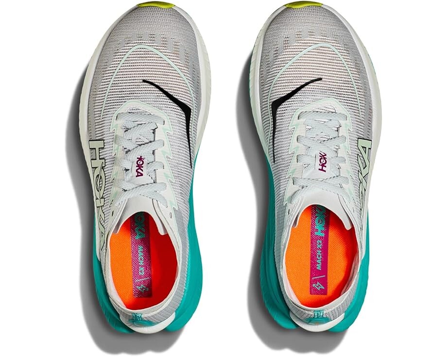 Кроссовки Hoka Mach X 2, цвет Frost/Electric Aqua — фото 2