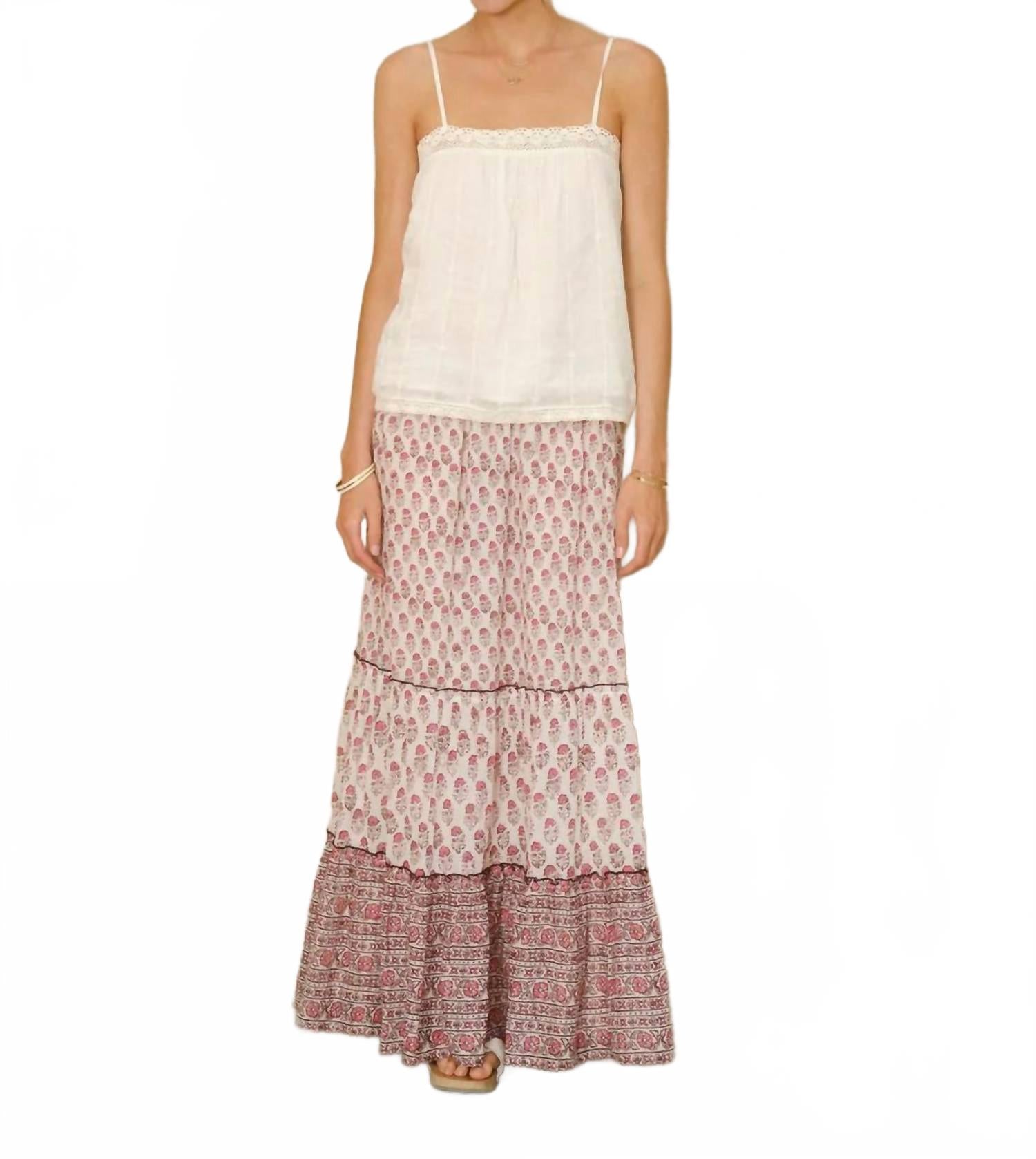 

Кики Макси юбка в розовом M.A.B.E.